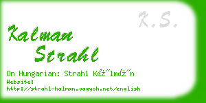 kalman strahl business card